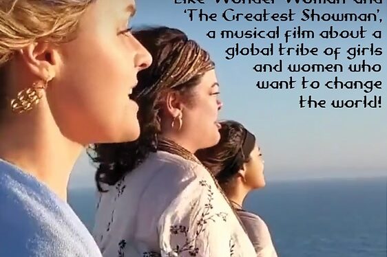 Lineage Tribe women who change the world three women shown from waist up looking away from the camera with the ocean behind them and wording in the top right corner
