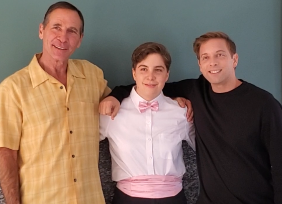 David Edelstien, Abigail Thomson, Jason McCrite pose for a selfie 