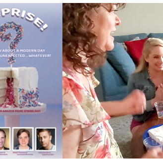 Surprise! Poster with a clip of girls in the movie